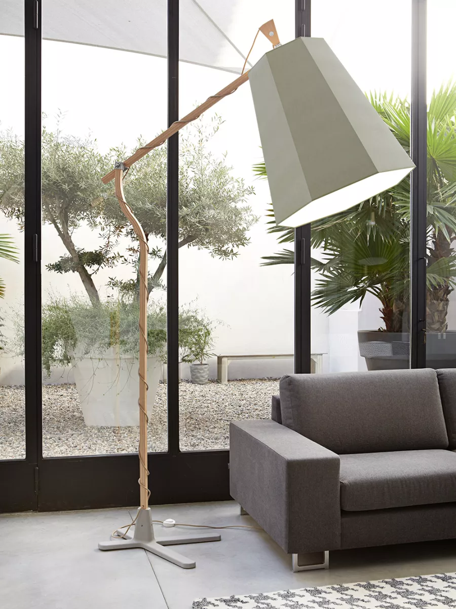 Lampadaire XXL LuXiole - Kaki / Blanc - Designheure