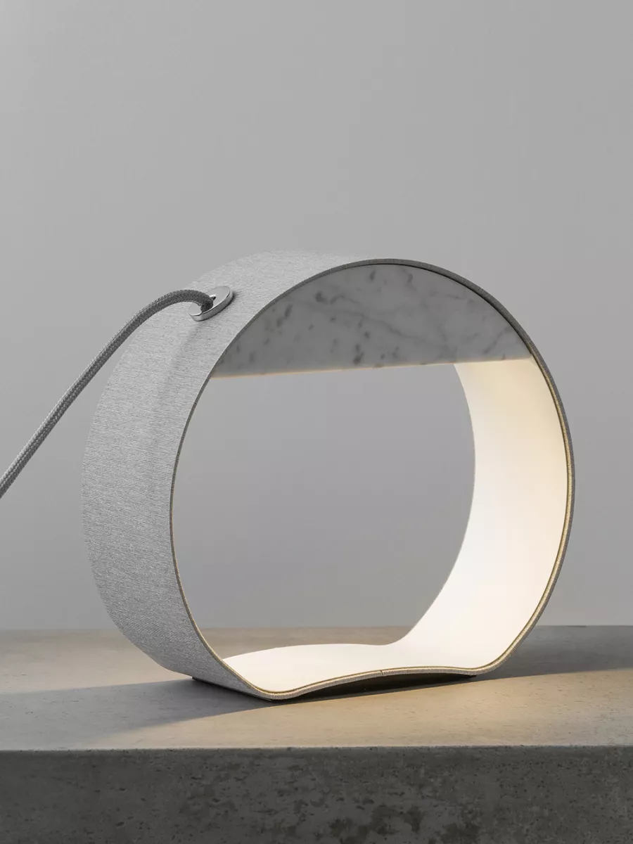 Lampe Petit Rond Eau de lumière - Marbre - Designheure