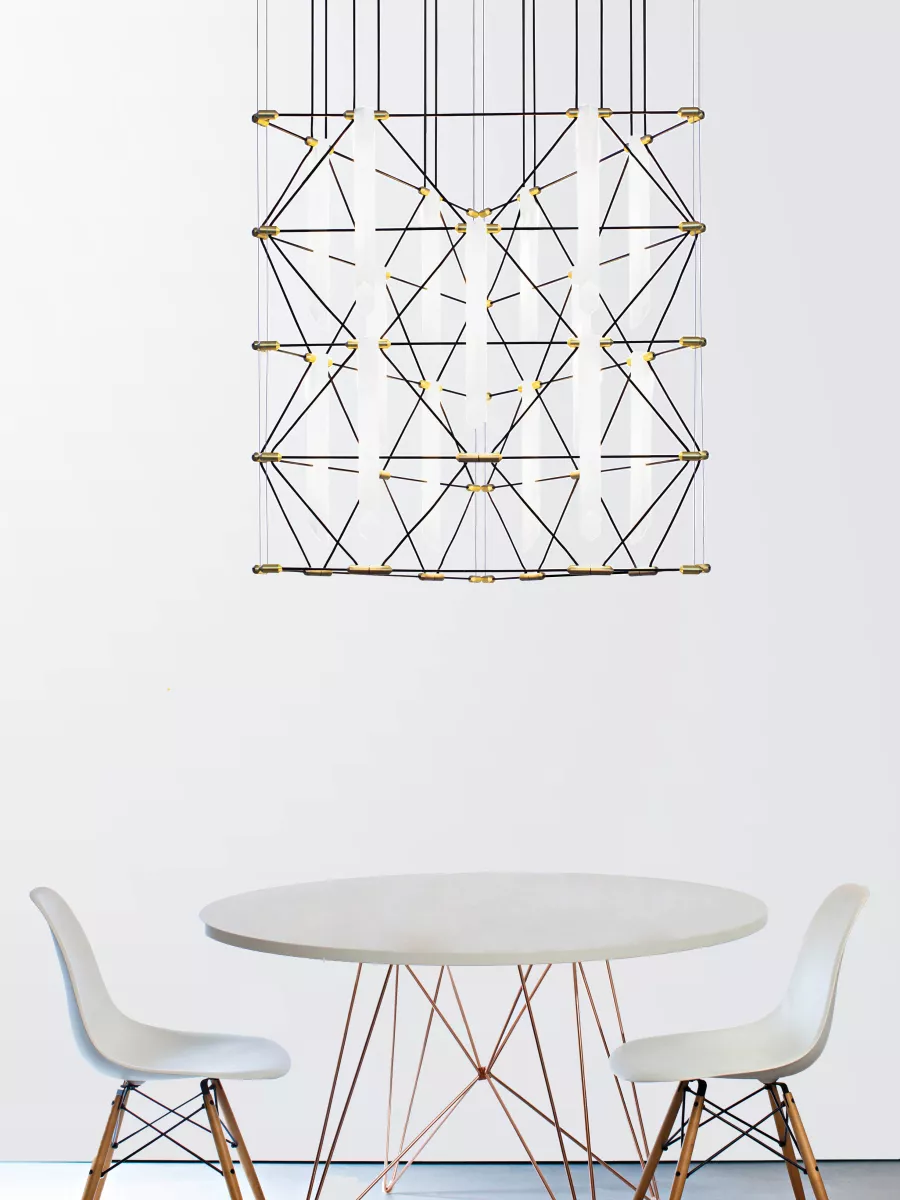 Lustre Trio 2x2 Mozaik - Blanc - Designheure