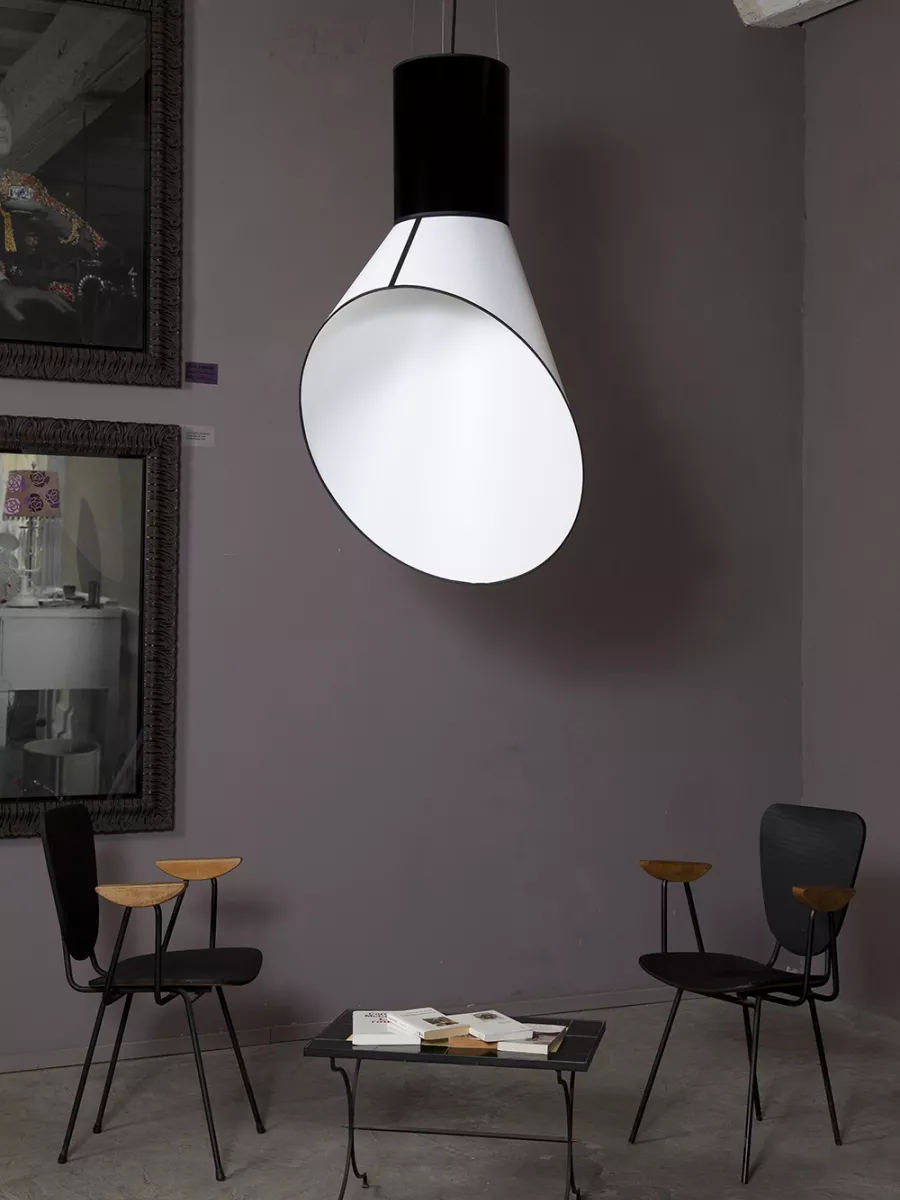 Pendant Light Grand Cargo - White with Black cylinder - Designheure